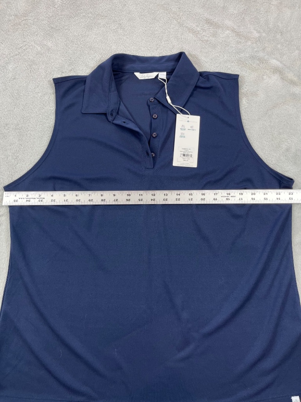 Lady Hagen Navy Blue Sleeveless Golf Shirt sz XXL Breathable Moisture Wicking